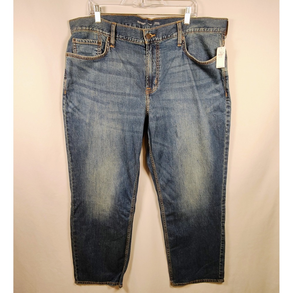 Old Navy Jeans Men's 40x30 Loose Built-In Flex Blue Denim Medium Wash NWT